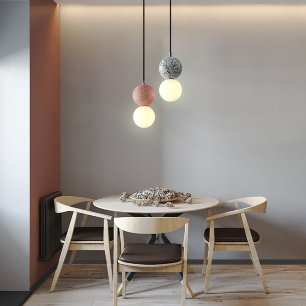 Suspension Design Pierre de Verre pour salle à manger- Luminaire Moderne Élégant 11