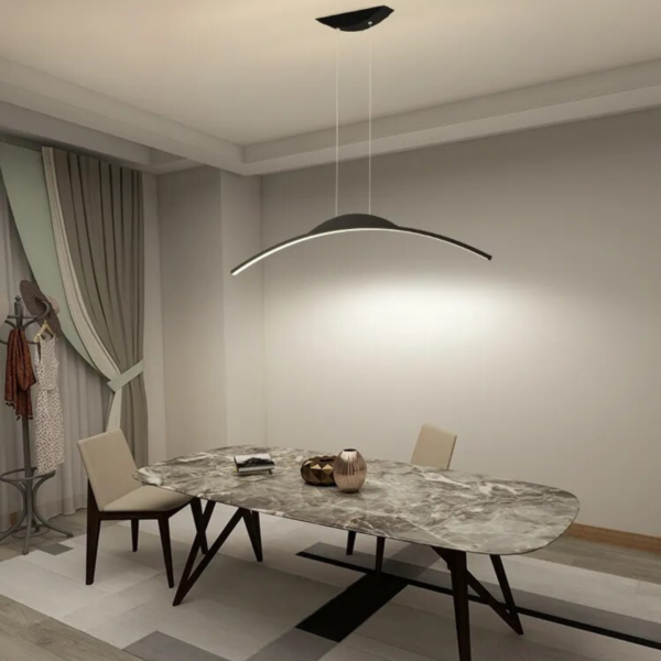 Suspension Moderne Mia noire pour salle à manger Design LED 3