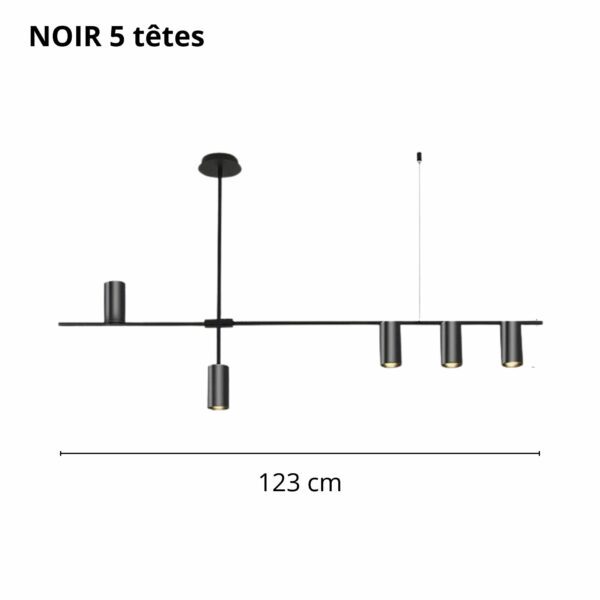 Suspension métal Nora V NOIR