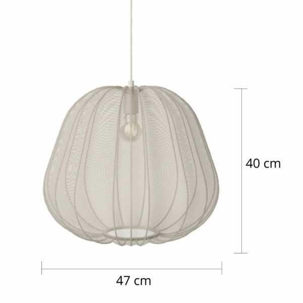 Suspension Balloon tissu V 47 cm blanc ivoire