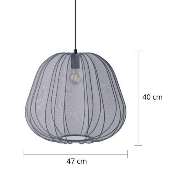 Suspension Balloon tissu V 47 cm gris foncé